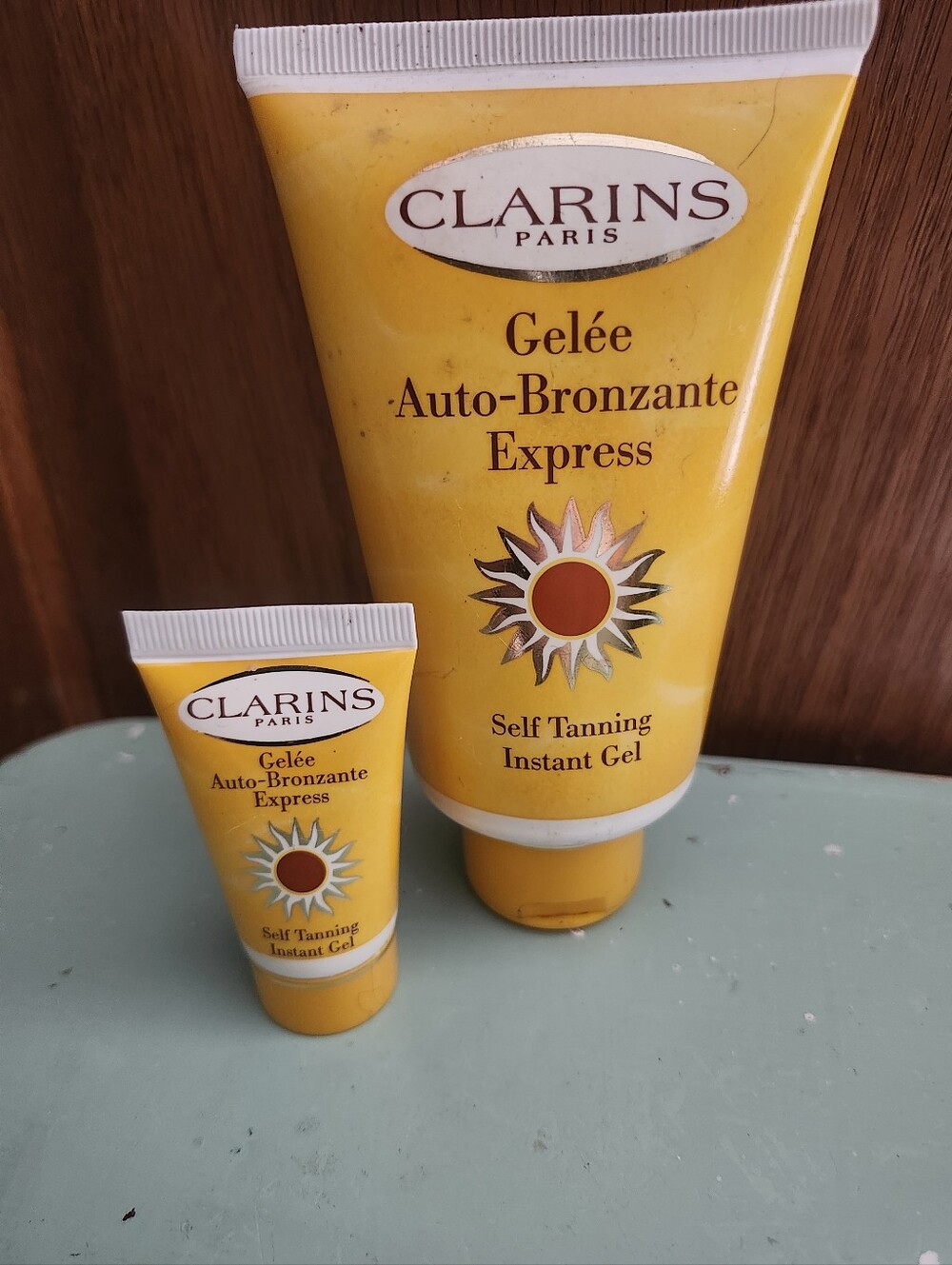 Clarins Gelee Auto Bronzante Express Self Tanning Instant Gel .42 Oz & 4.4 Oz
